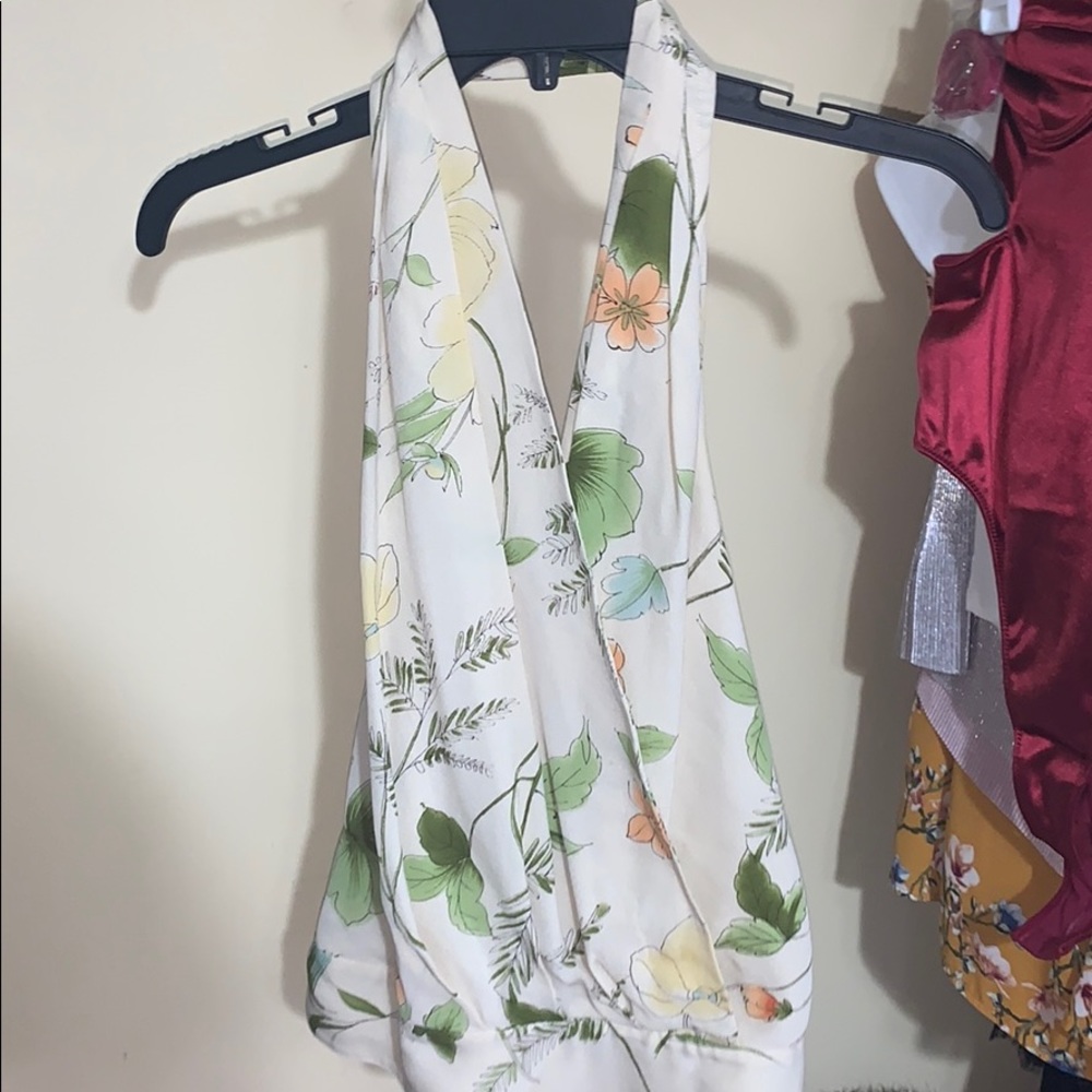 Halter Neck floral shirt